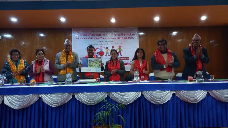 Launching of Disability Resource book by Hon. Padam Pariyar.