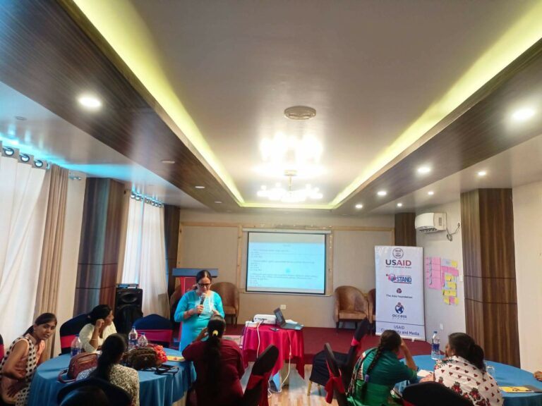 session facilitation by Human Rights Defender Mina Mahat.