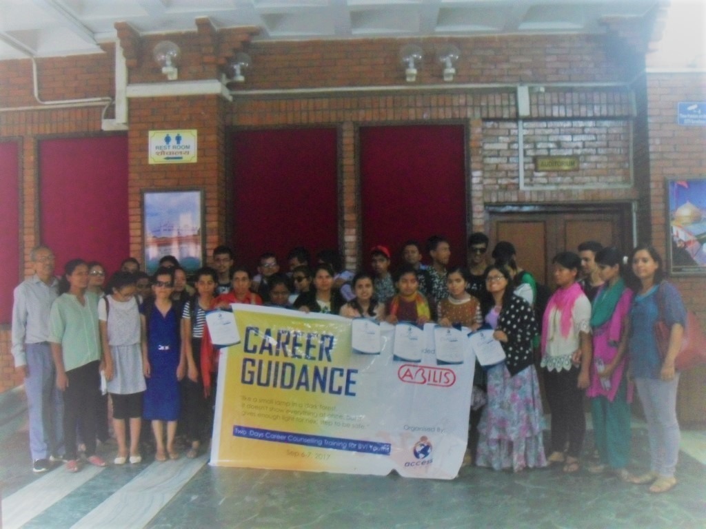 A group of people is holding a banner and showing their certificates.