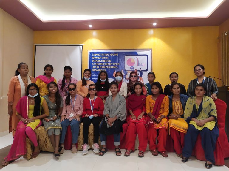 capacity building on economic rights of young women with disabilities of Lumbini Province with support of GATES foundation.