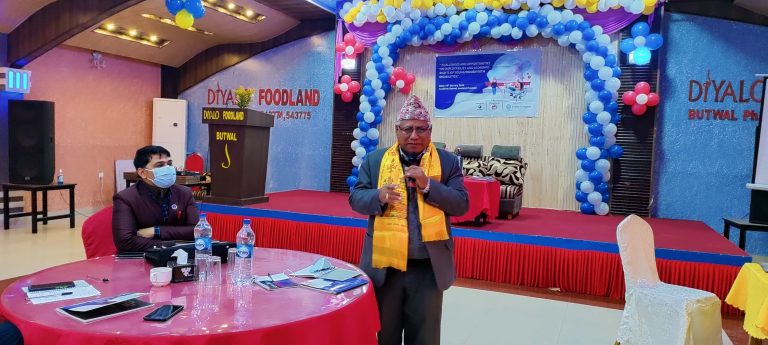 Mr. Tek Bahadur Thapa, Ex- education Officer of Rupandehi sharing his views regarding the program.