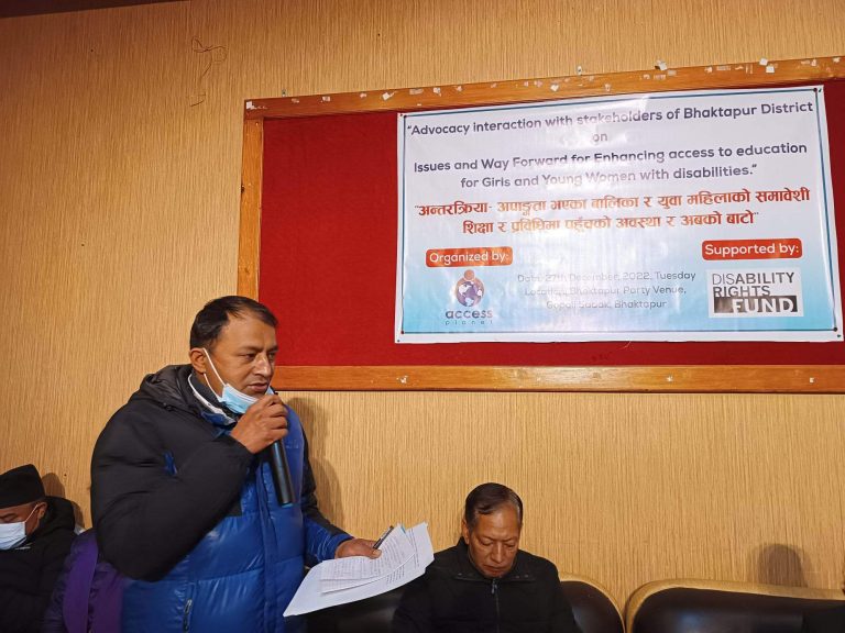 Chief education officer of Madhyapur thimi Municipality, Mr. Gyanendra Bhatta sharing his thought.