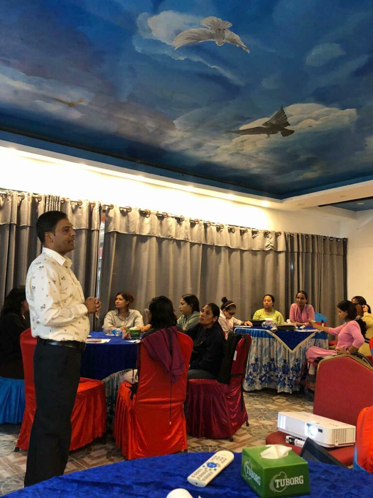 Session facilitation by Mr. Debendra Pokhrel from Cocina Mitho Chha