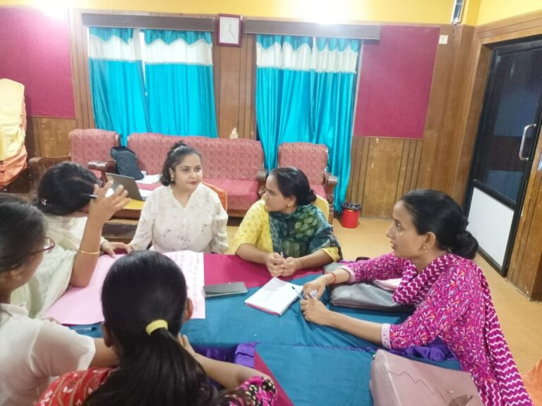 Pramila Adhikari facilitating the group work.