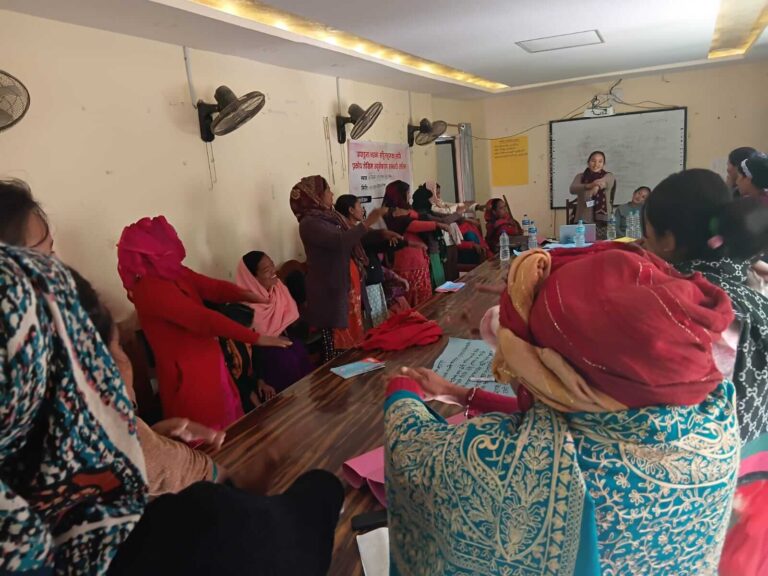 Psychosocial counselors taking their session; all participants and counselors are in the photos