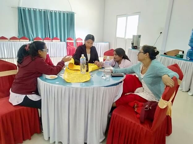 Participants engaging in group activity