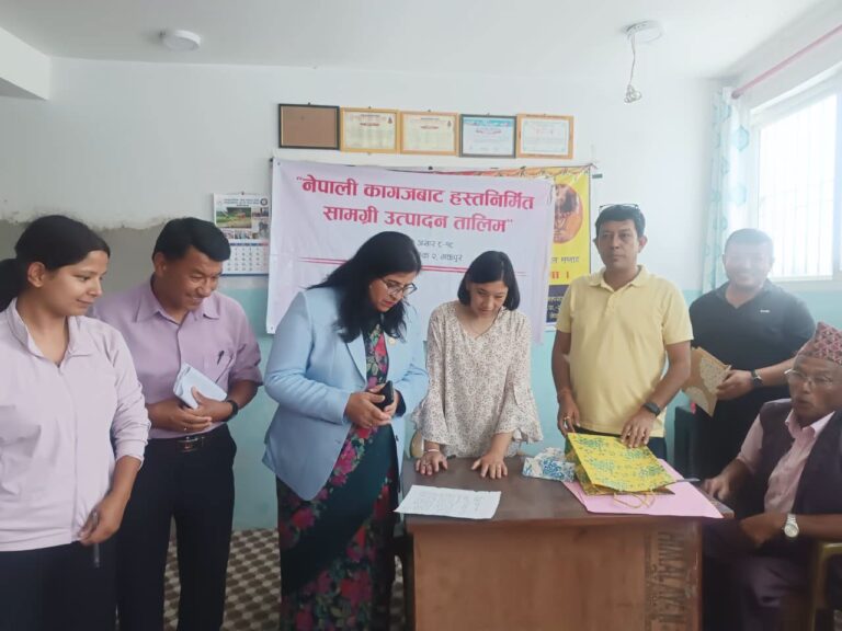 Group photo with Ms. Sarita Timilsina Bhattarai, Deputy Mayor and other officials of Suryabinayak Municipality along with participants.