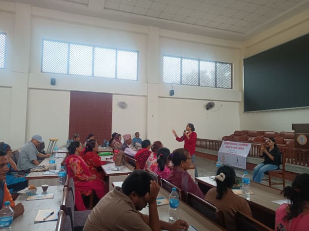 Trainer Bhagwati Gautam facilitating the session